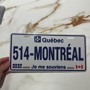 Québec Montréal License Plate